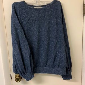 LOFT navy sparkle sweatshirt
